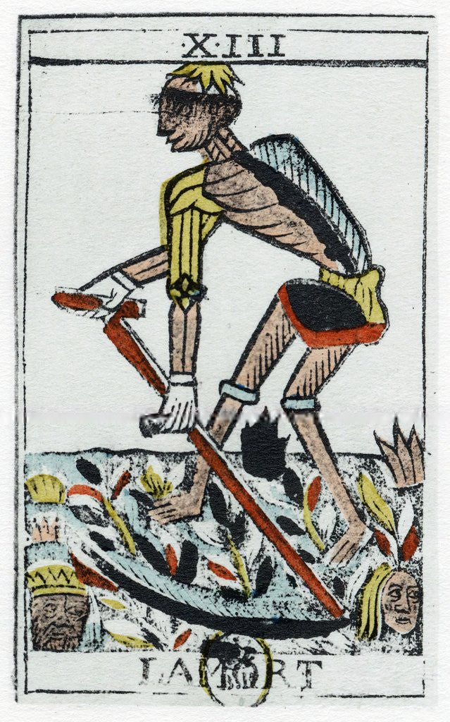 Detail of Tarot Card of Death by Anonymous