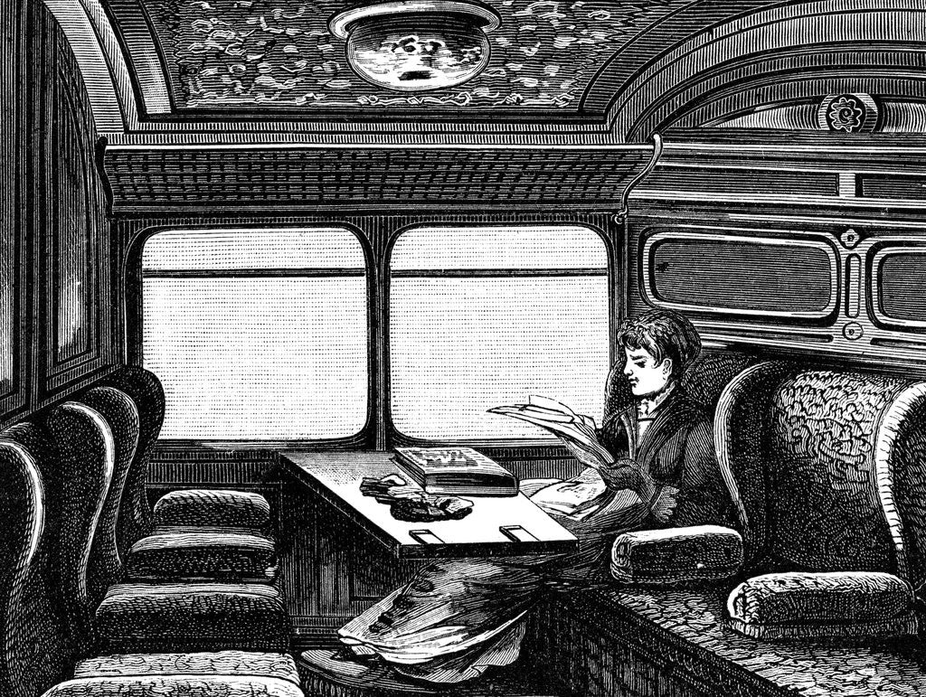 Detail of Woman passenger on Orient Express by Anonymous
