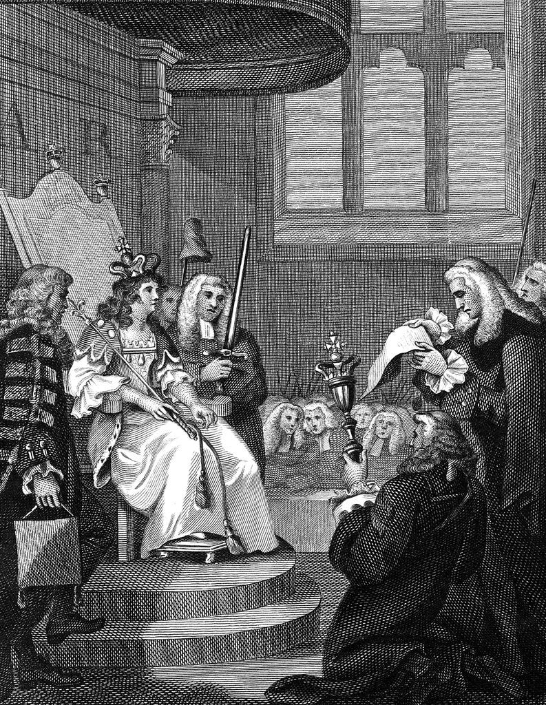 Detail of The Act of Union read to Queen Anne by Anonymous
