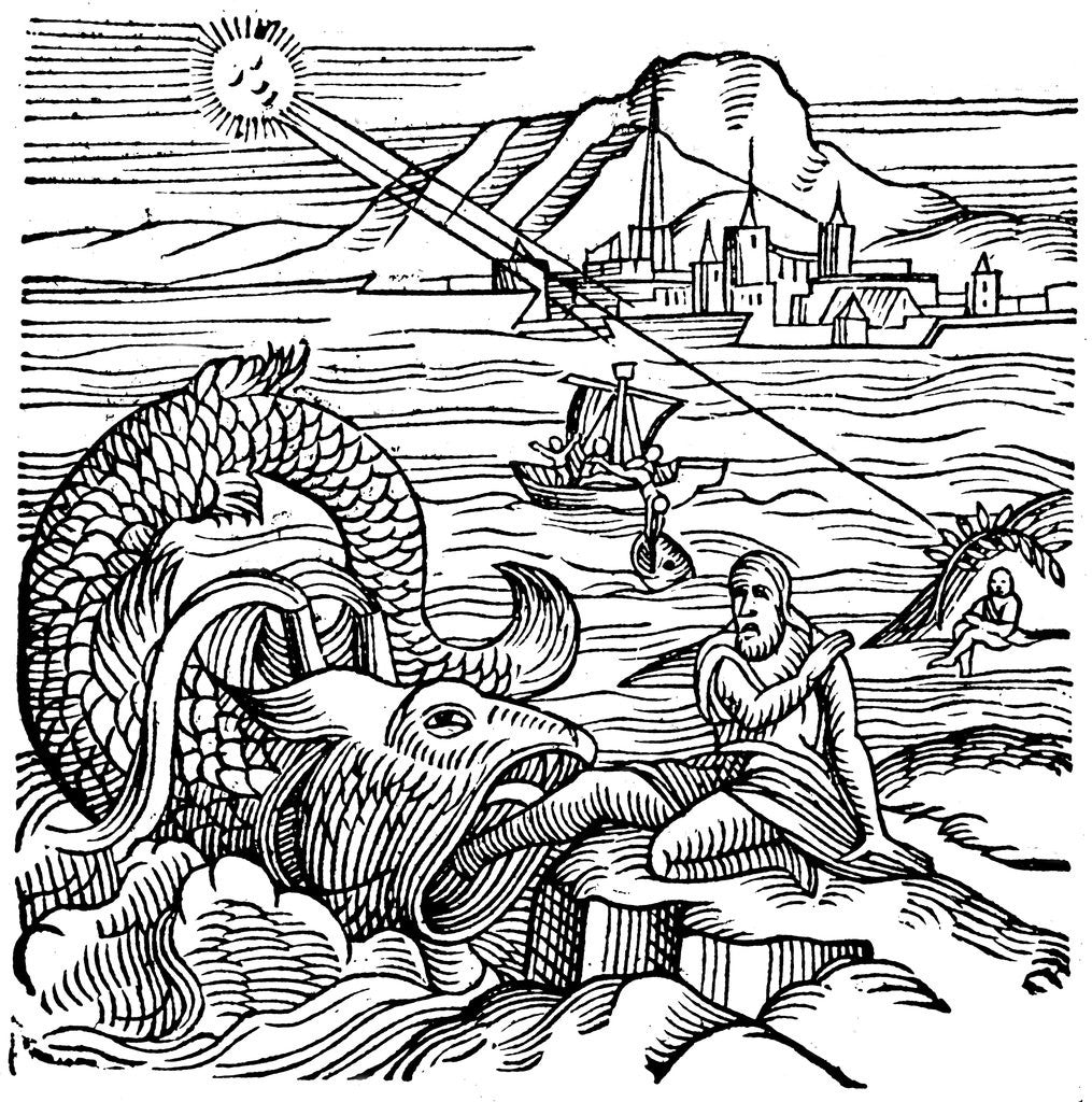 Detail of Jonah and the whale by Anonymous