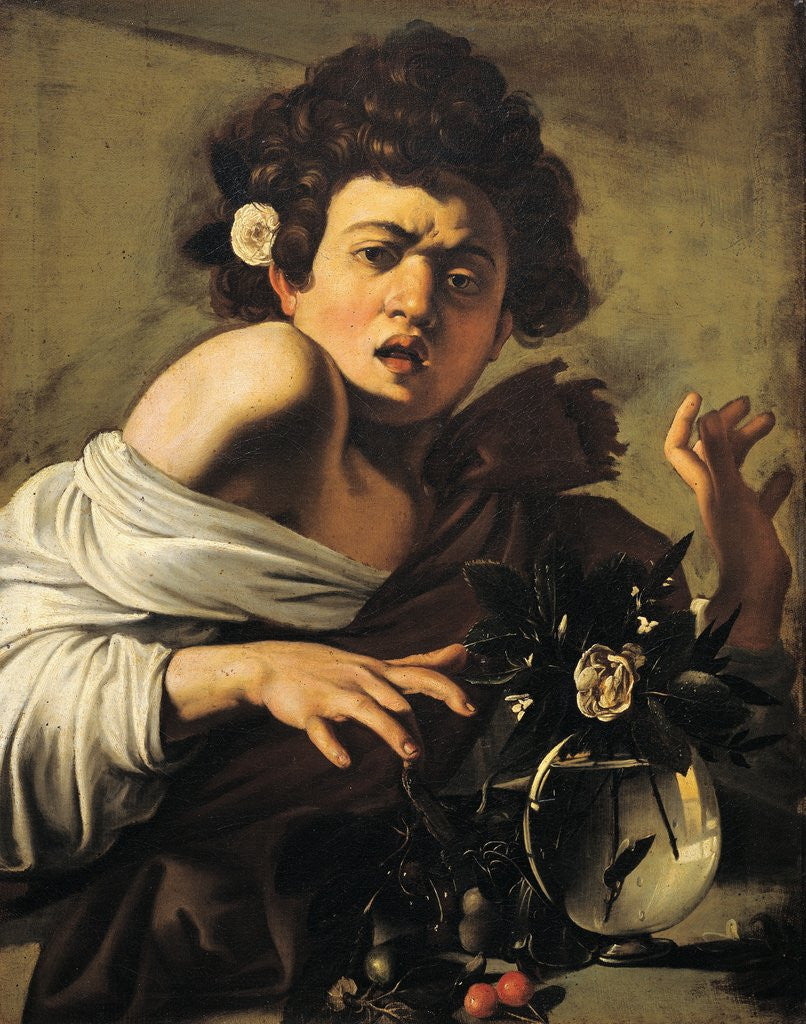 Detail of Boy Bitten by a Lizard by Caravaggio
