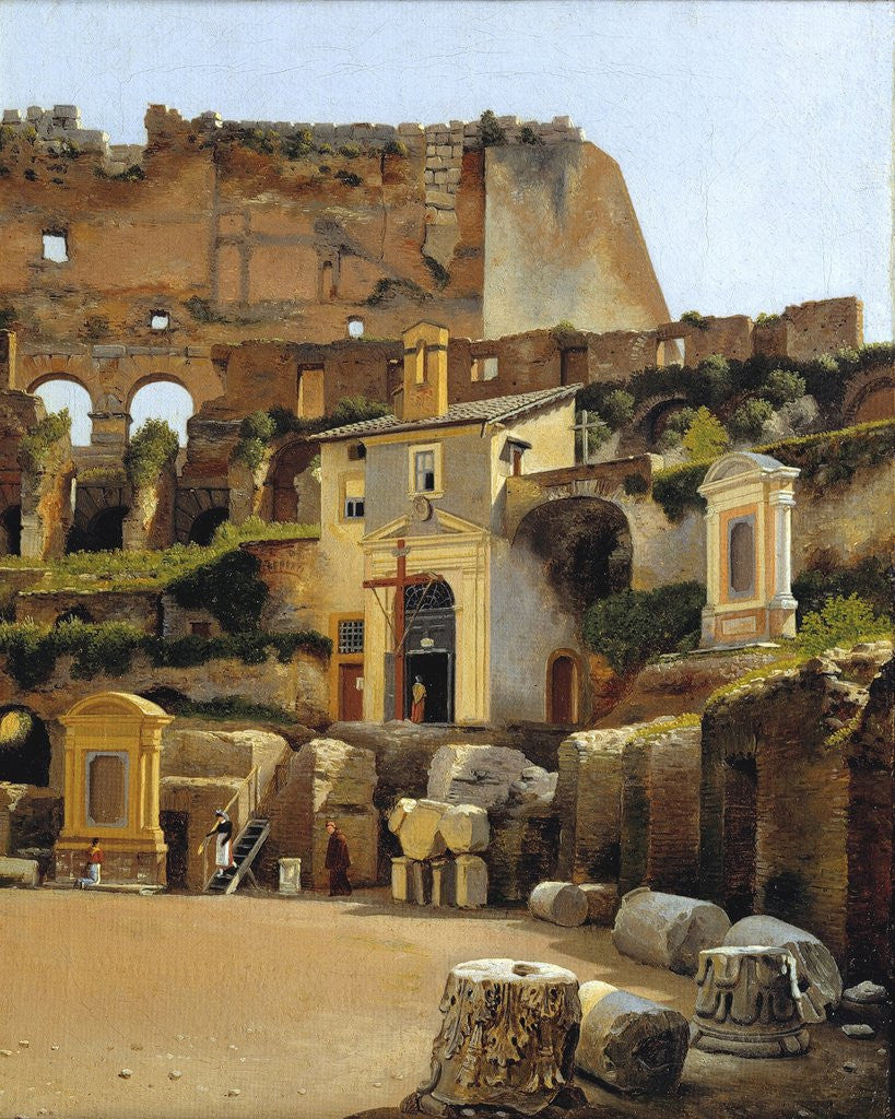 Detail of The Interior of the Colosseum in Rome by C.W. Eckersberg