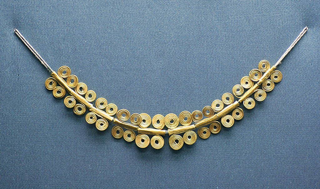 Detail of Necklace of gold spirals formed into beads by Anonymous