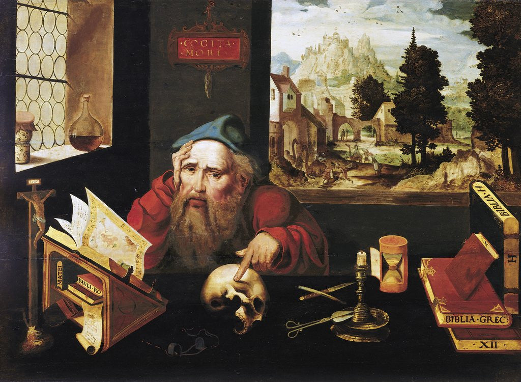 Detail of St. Jerome in his Study by Joos van Cleve