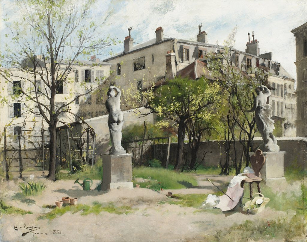 Detail of I lÃ¶vsprickningen by Carl Larsson