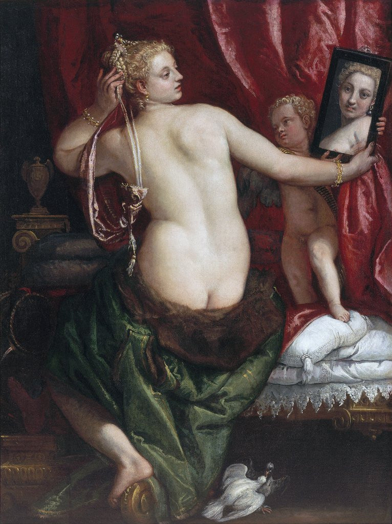 Detail of Venus with a Mirror (Venus at Her Toilette) by Paolo Veronese