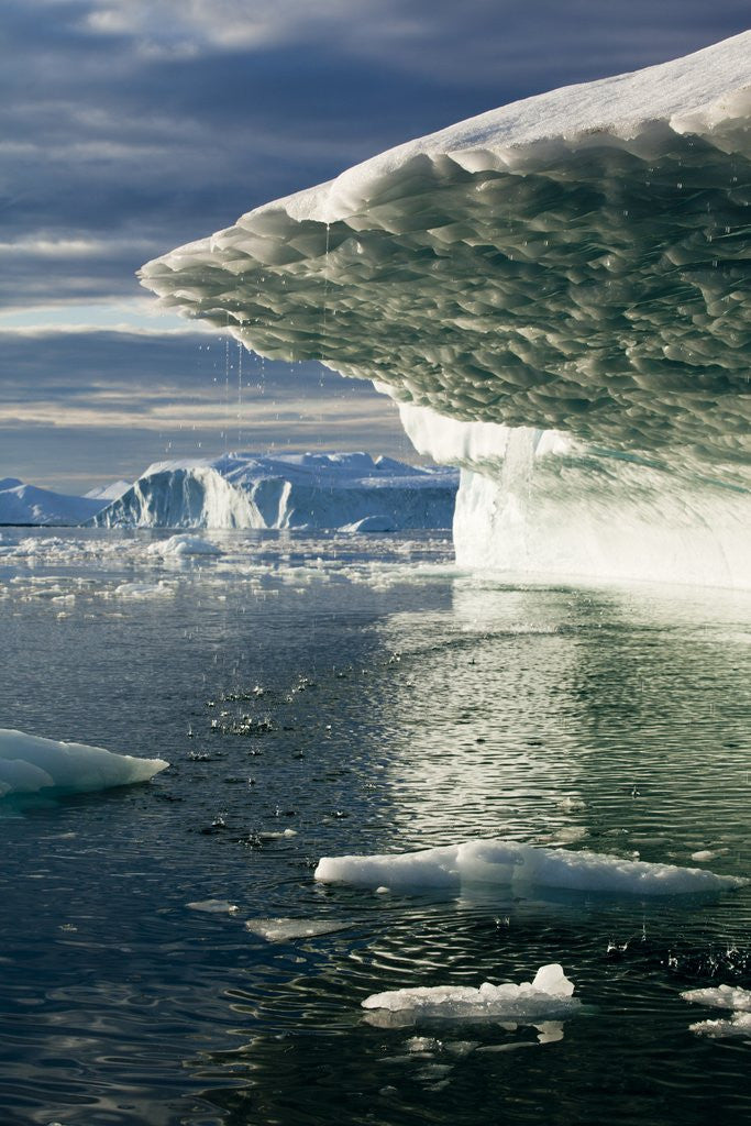Detail of Melting icebergs in Disko Bay in Greenland by Anonymous