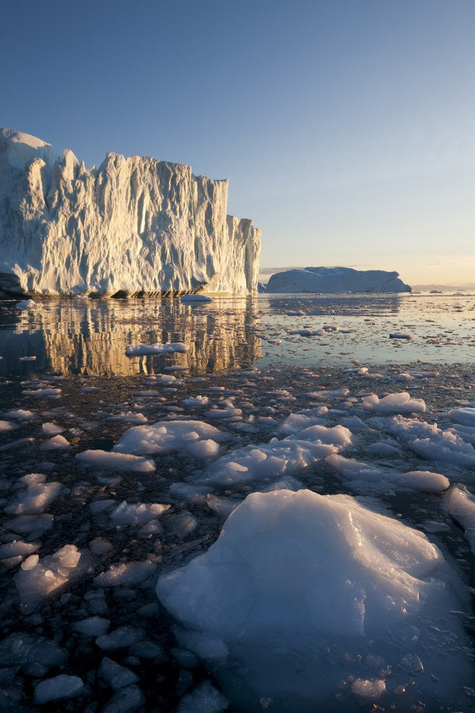 Detail of Icebergs in Disko Bay in Greenland by Anonymous