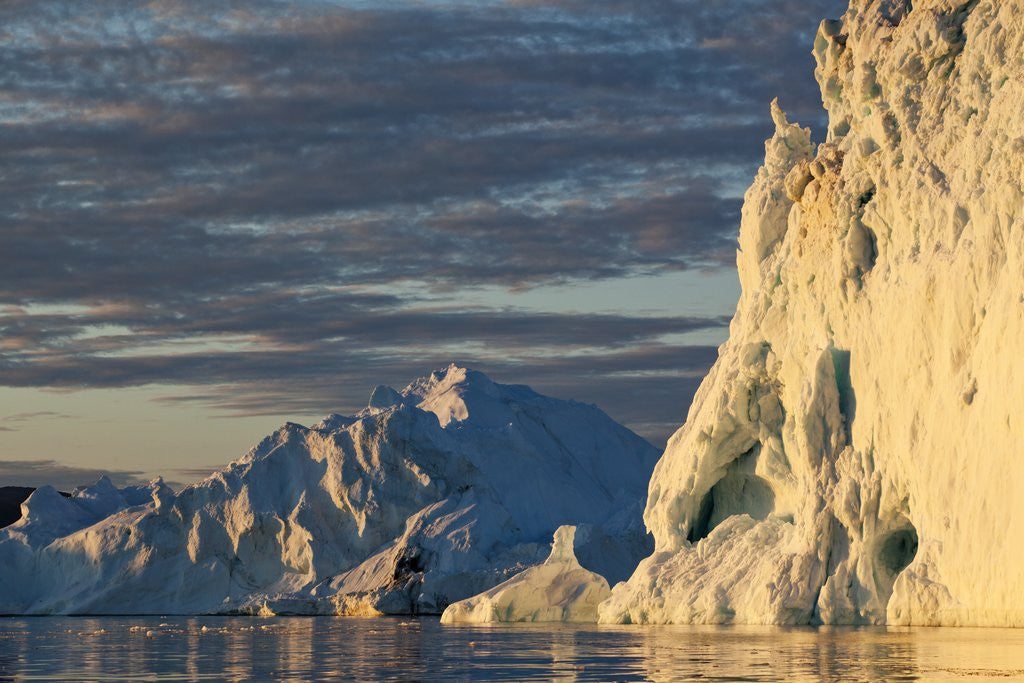 Detail of Icebergs in Disko Bay in Greenland by Anonymous