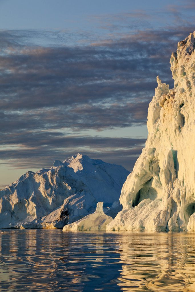 Detail of Icebergs in Disko Bay in Greenland by Anonymous