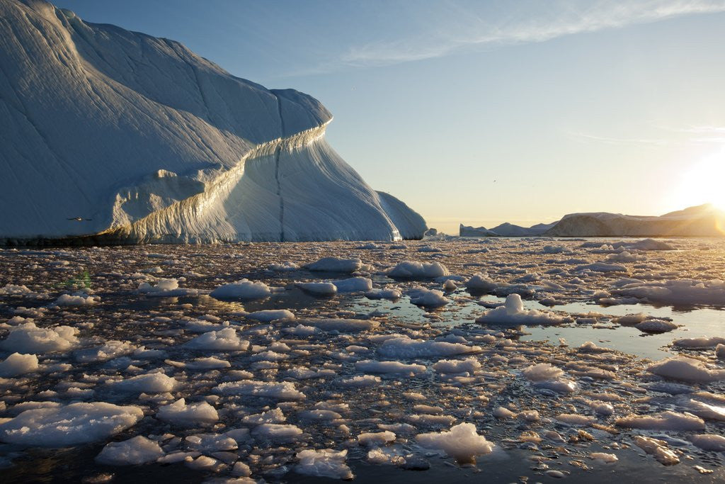 Detail of Icebergs in Disko Bay in Greenland by Anonymous
