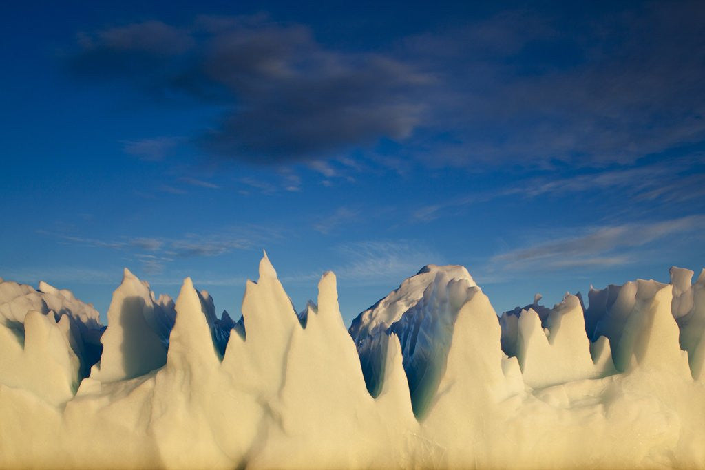 Detail of Jagged icebergs in Disko Bay in Greenland by Anonymous