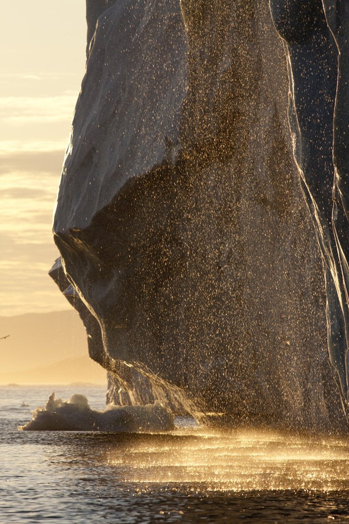 Detail of Iceberg melting in Disko Bay in Greenland by Anonymous