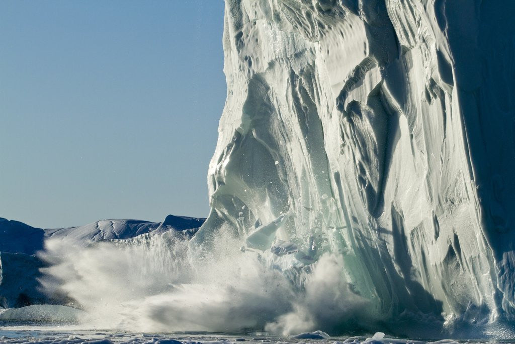 Detail of Calving iceberg in Disko Bay in Greenland by Anonymous