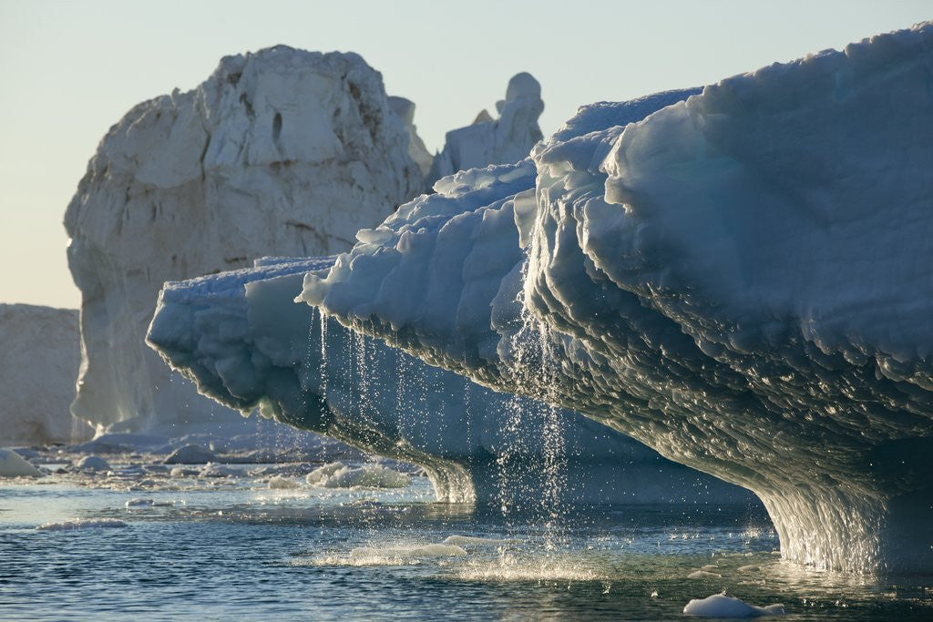Detail of Iceberg melting in Disko Bay in Greenland by Anonymous