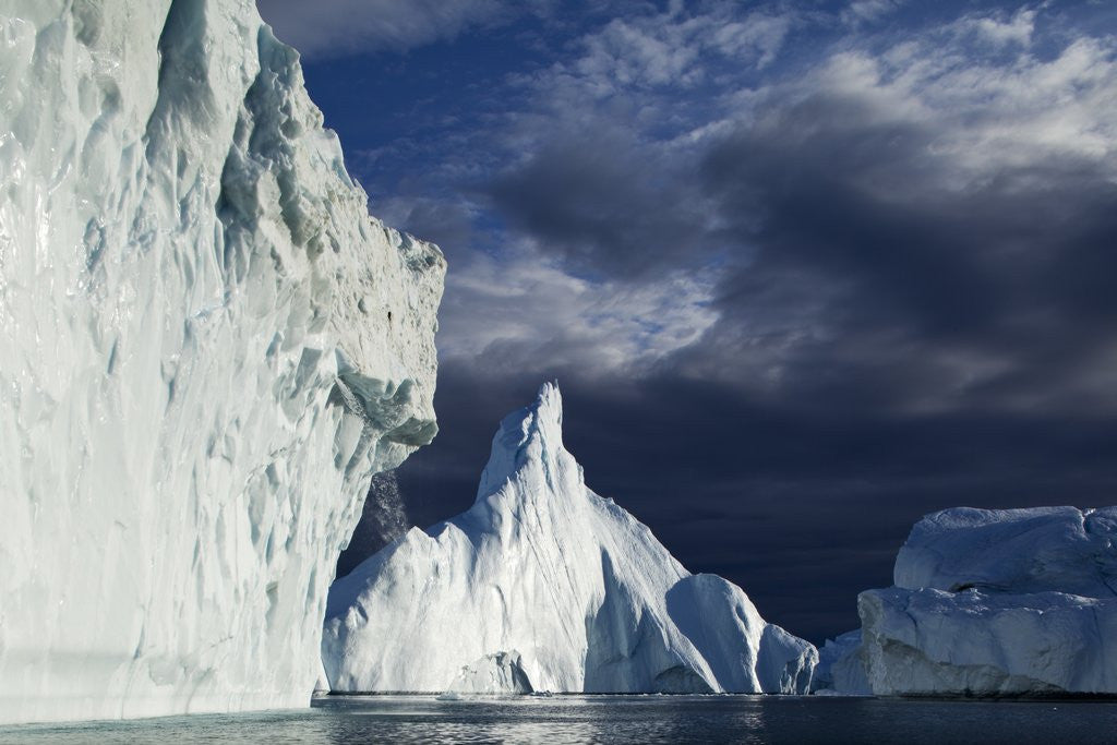 Detail of Icebergs in Disko Bay in Greenland by Anonymous