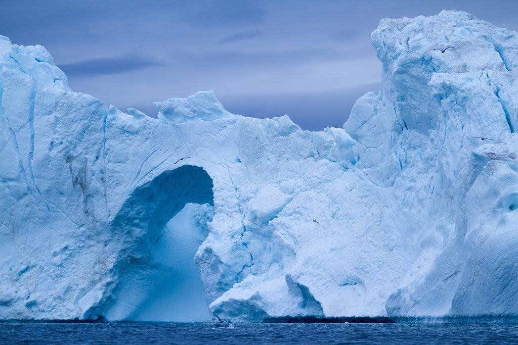 Detail of Hole melted in iceberg in Disko Bay in Greenland by Anonymous