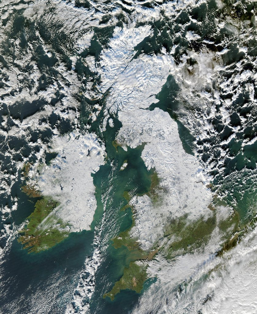 Detail of Snow covering most of Great Britain by Anonymous