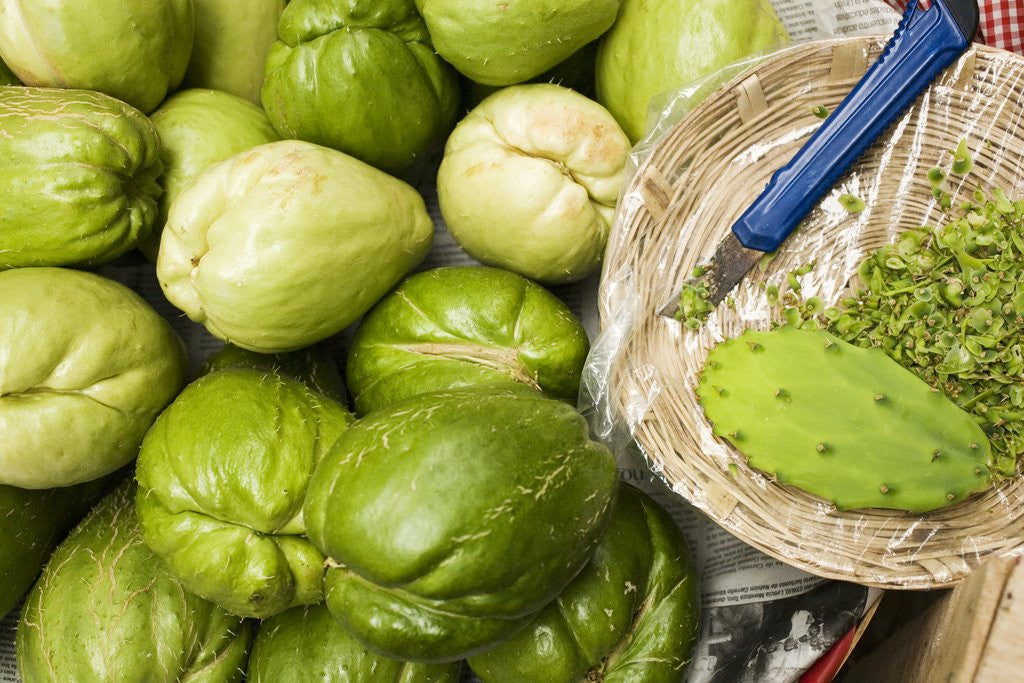 Detail of Napoles and Chayote at Market; Oaxaca Mexico by Anonymous