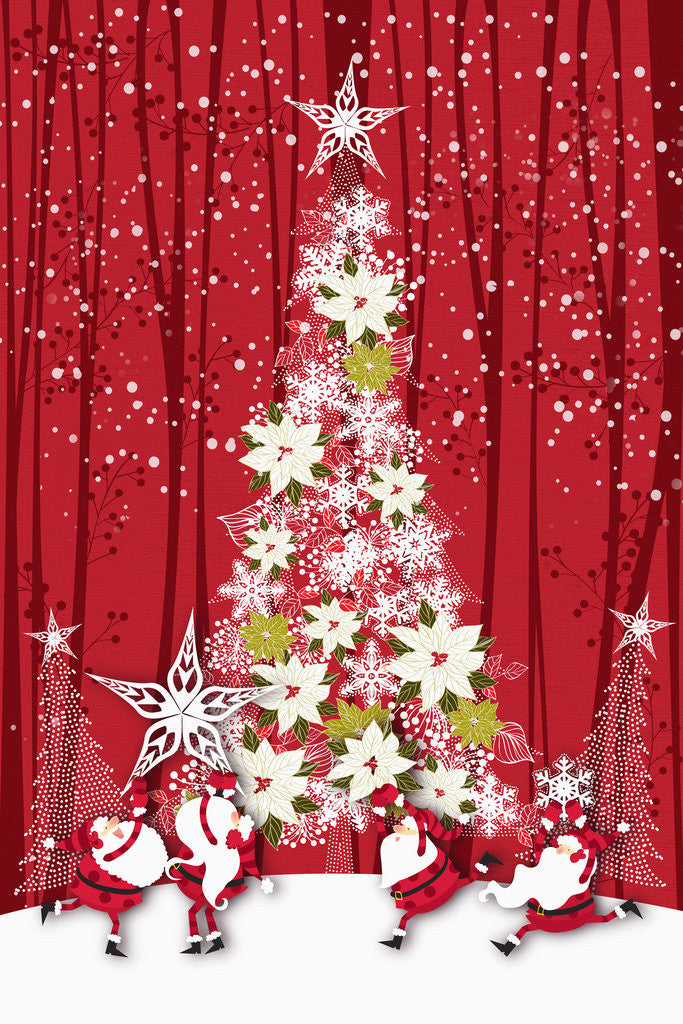 Detail of Christmas greeting by Anonymous