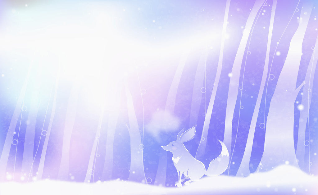 Detail of Wolf in snow scape by Anonymous