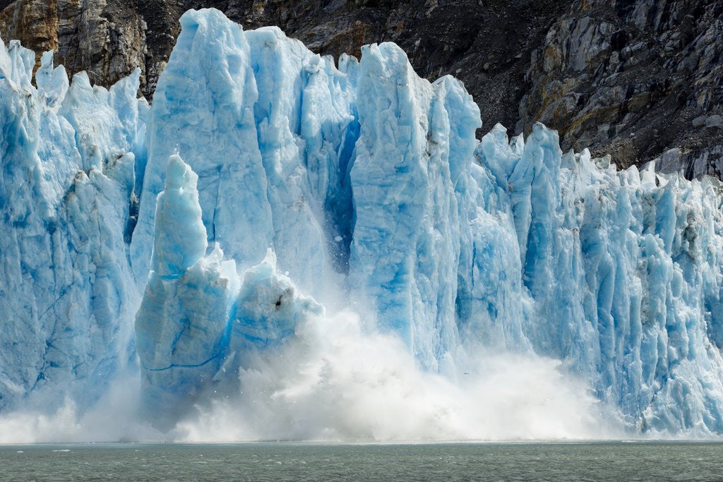 Detail of Calving Icebergs from Dawes Glacier, Alaska by Anonymous