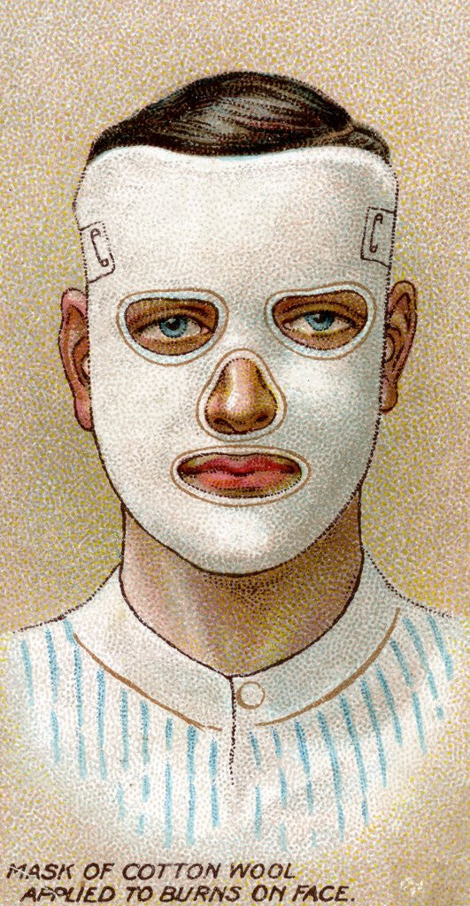 Detail of Mask for facial burns by Anonymous