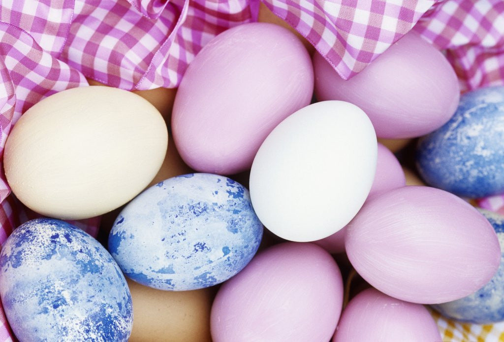 Detail of Coloured Easter eggs by Anonymous