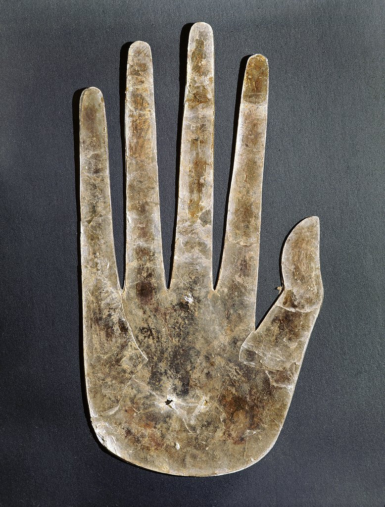 Detail of Hopewell Culture mica hand by Anonymous