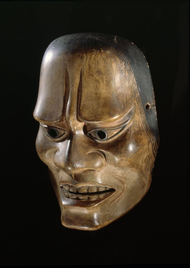 Detail of Early Edo Period Noh mask by Anonymous