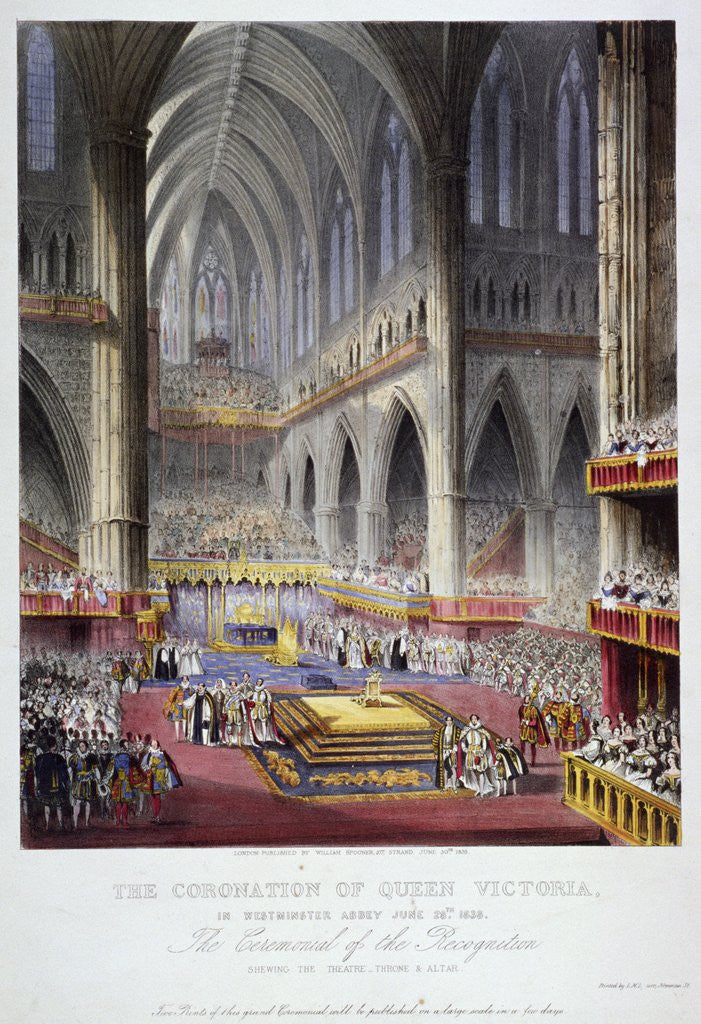 Detail of Coronation of Queen Victoria in Westminster Abbey by Anonymous