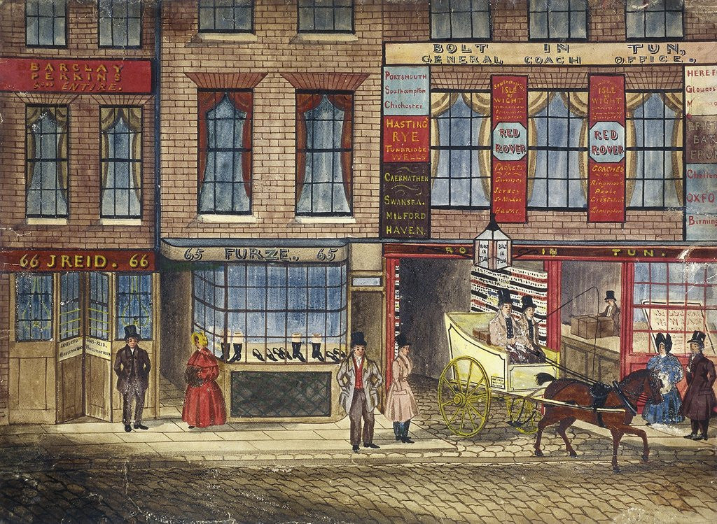 Detail of Shops in Fleet Street by Anonymous