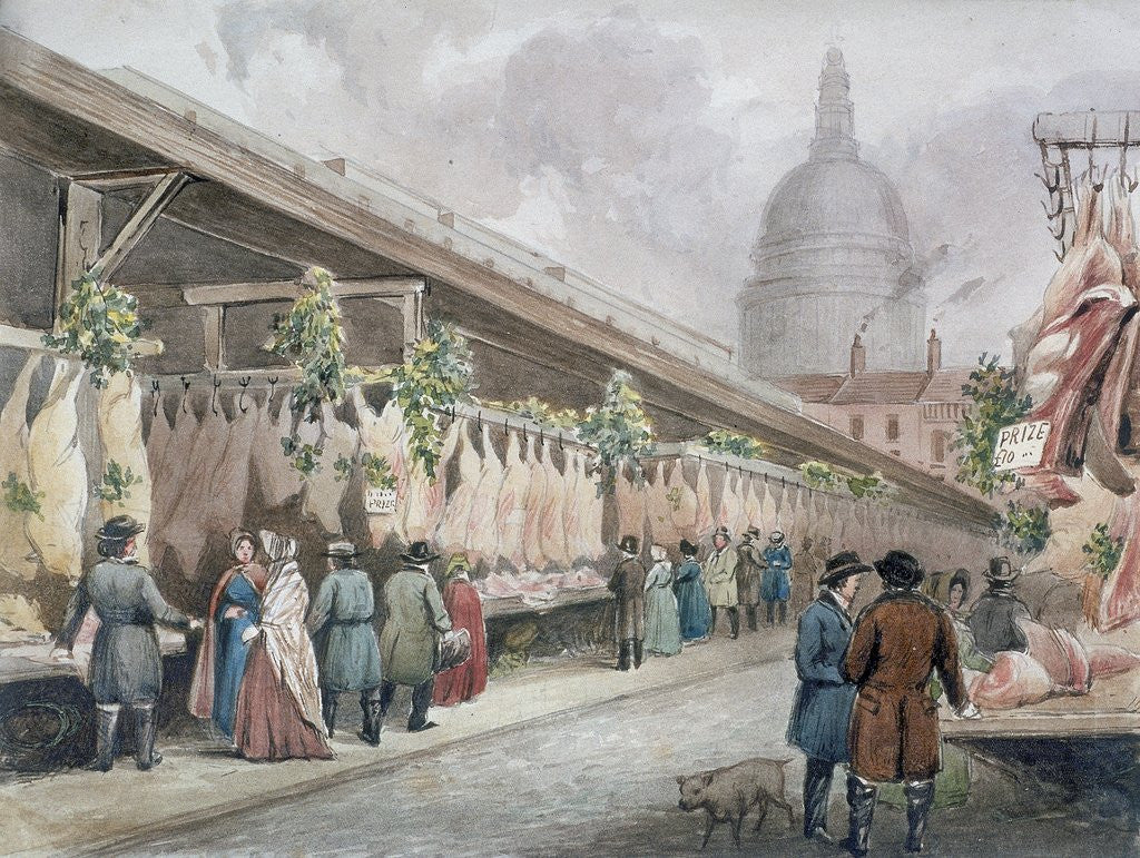 Detail of Newgate Market in Paternoster Square by Corbis