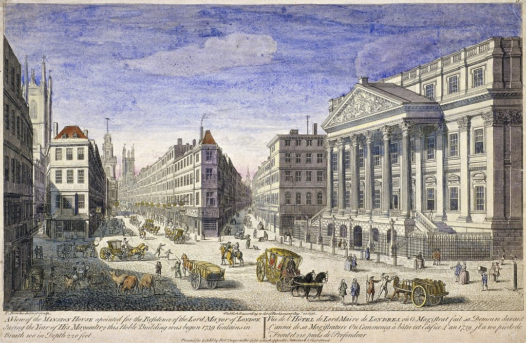 Detail of View of Mansion House by Anonymous