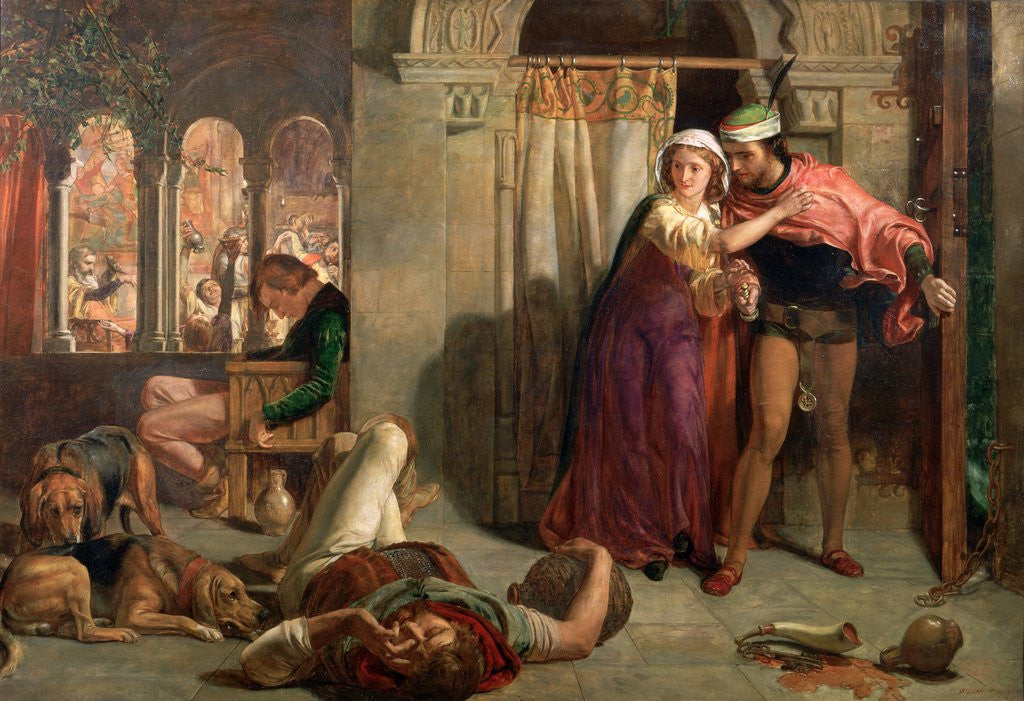 Detail of The Eve of St Agnes by William Holman Hunt