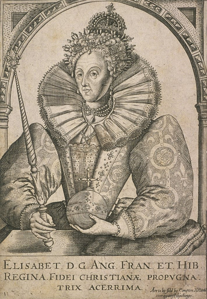 Detail of Queen Elizabeth I with sceptre and orb, c1650. by Anonymous