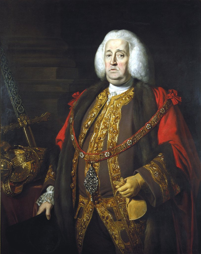 Detail of Sir Robert Kite, Lord Mayor by Nathaniel Dance-Holland