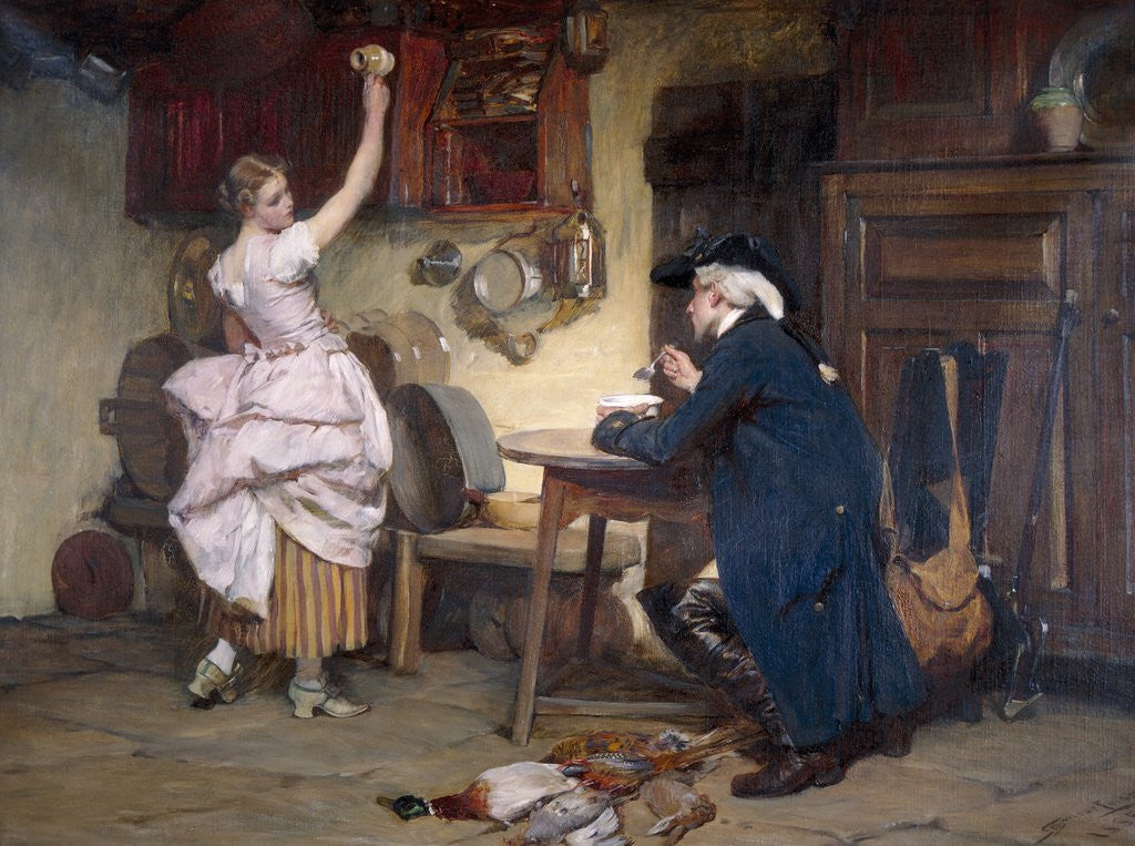 Detail of Flirtation by John Francis Rigaud