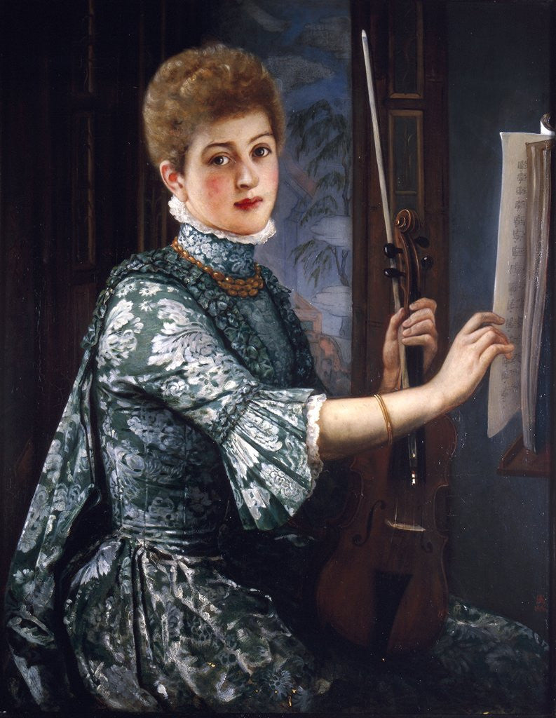 Detail of The Violinist by George Adolphus Storey