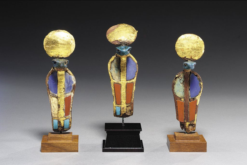 Detail of Three Egyptian cobra sculptures by Anonymous
