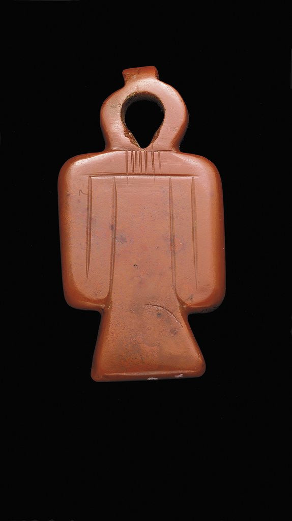 Detail of Egyptian red jasper amulet with tyet symbol by Anonymous