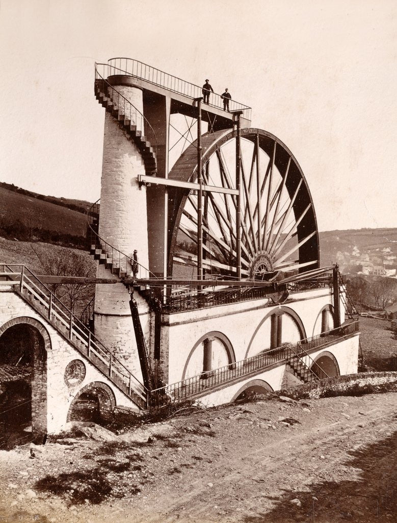 Detail of Laxey Wheel (1854) Isle of Man. World's Largest Working Waterwhe by Anonymous