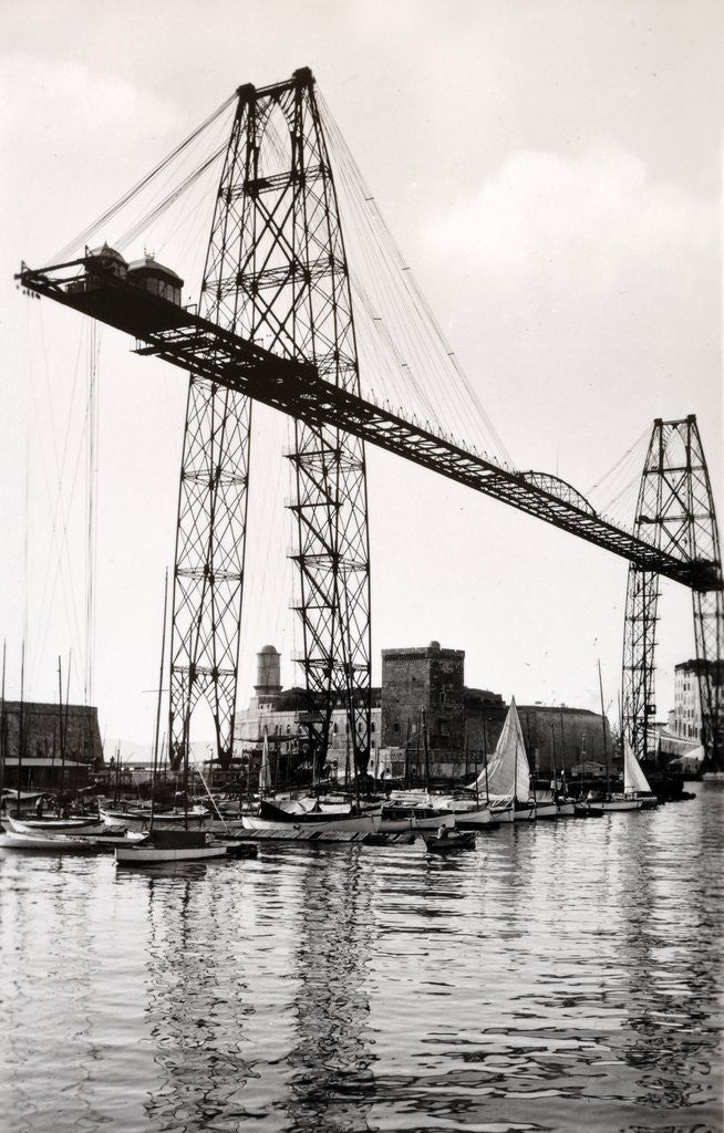 Detail of Marseille Transporter Bridge or Pont Transbordeur (c1940) by Anonymous