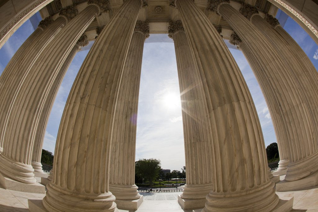 Detail of Portico columns on the Supreme Court Building in Washington, DC by Anonymous
