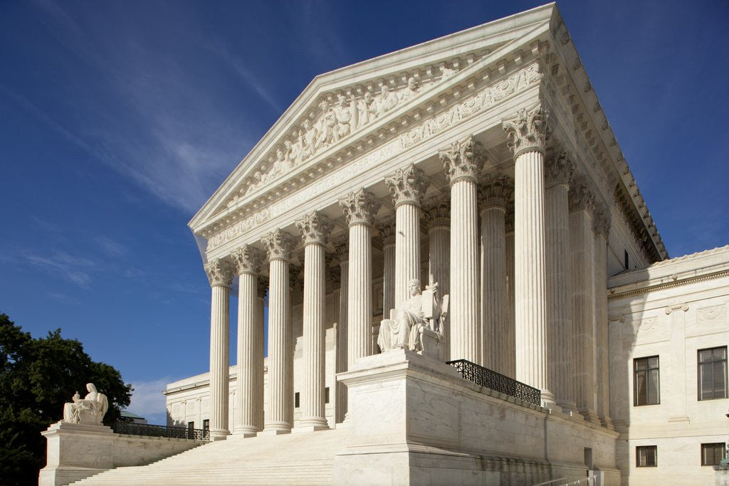 Detail of Supreme Court Building in Washington, DC by Anonymous