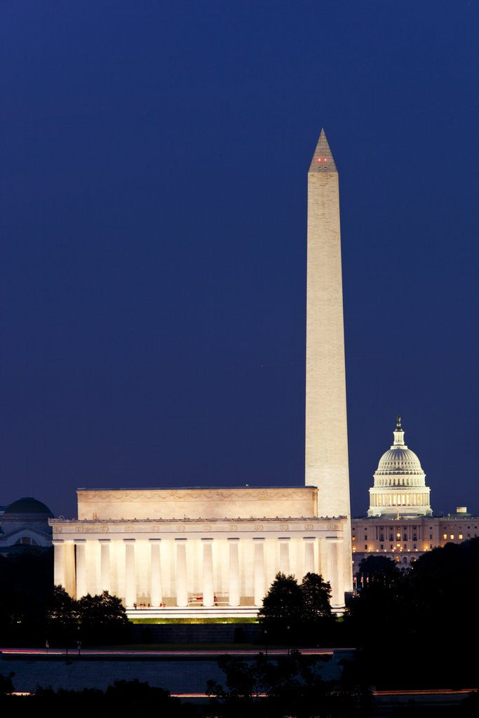 Detail of Landmarks in Washington, DC by Corbis