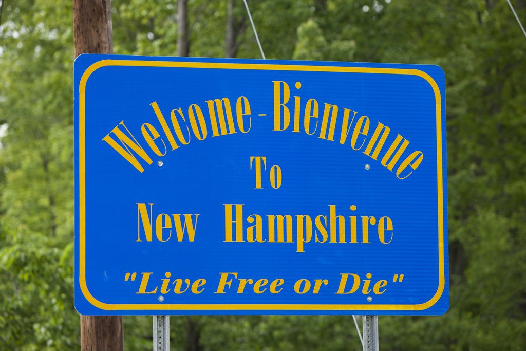 Detail of Welcome to New Hampshire Sign by Anonymous