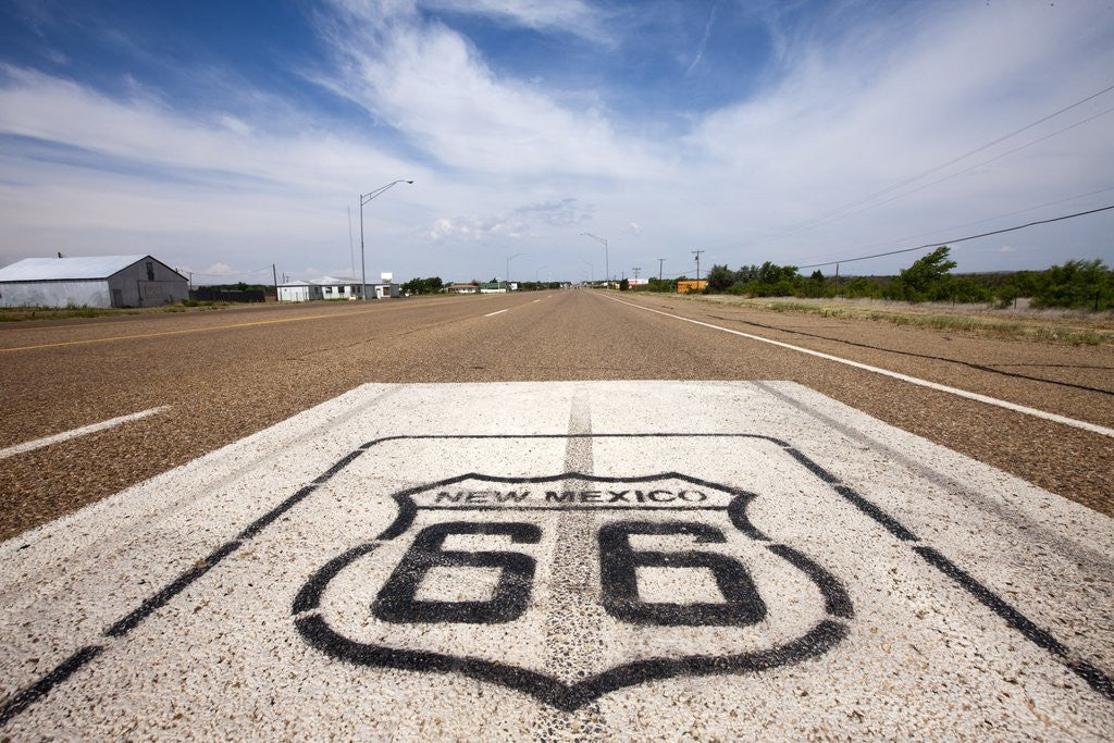 Detail of Route 66 at Tucumcari in New Mexico by Corbis