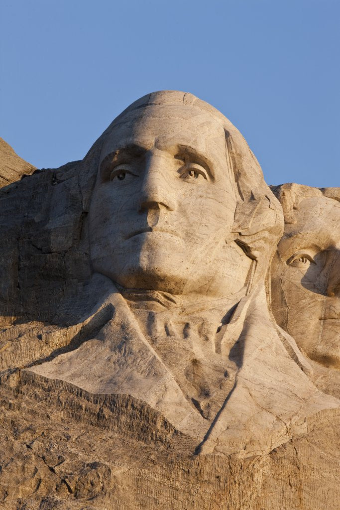 Detail of George Washington on Mount Rushmore Memorial by Gutzon Borglum