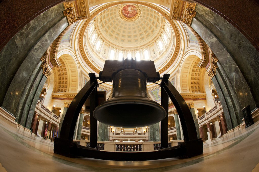 Detail of Liberty Bell replica in Wisconsin State Capitol by Anonymous